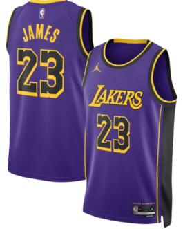 Los Angeles Lakers Lebron James Purple Swingman Jersey -Jordan Brand Edition